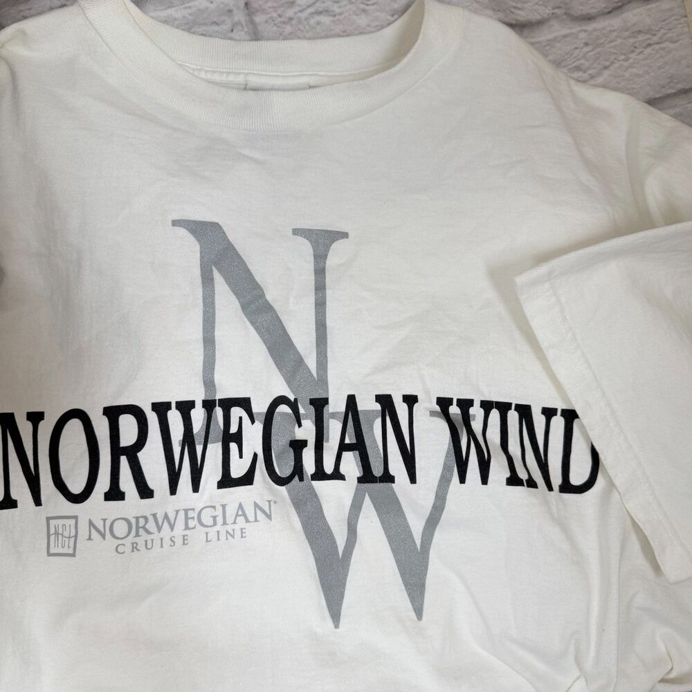 VTG Norwegian Wind Cruise Line Ship T-Shirt Men's 2XL Cotton Made In USA